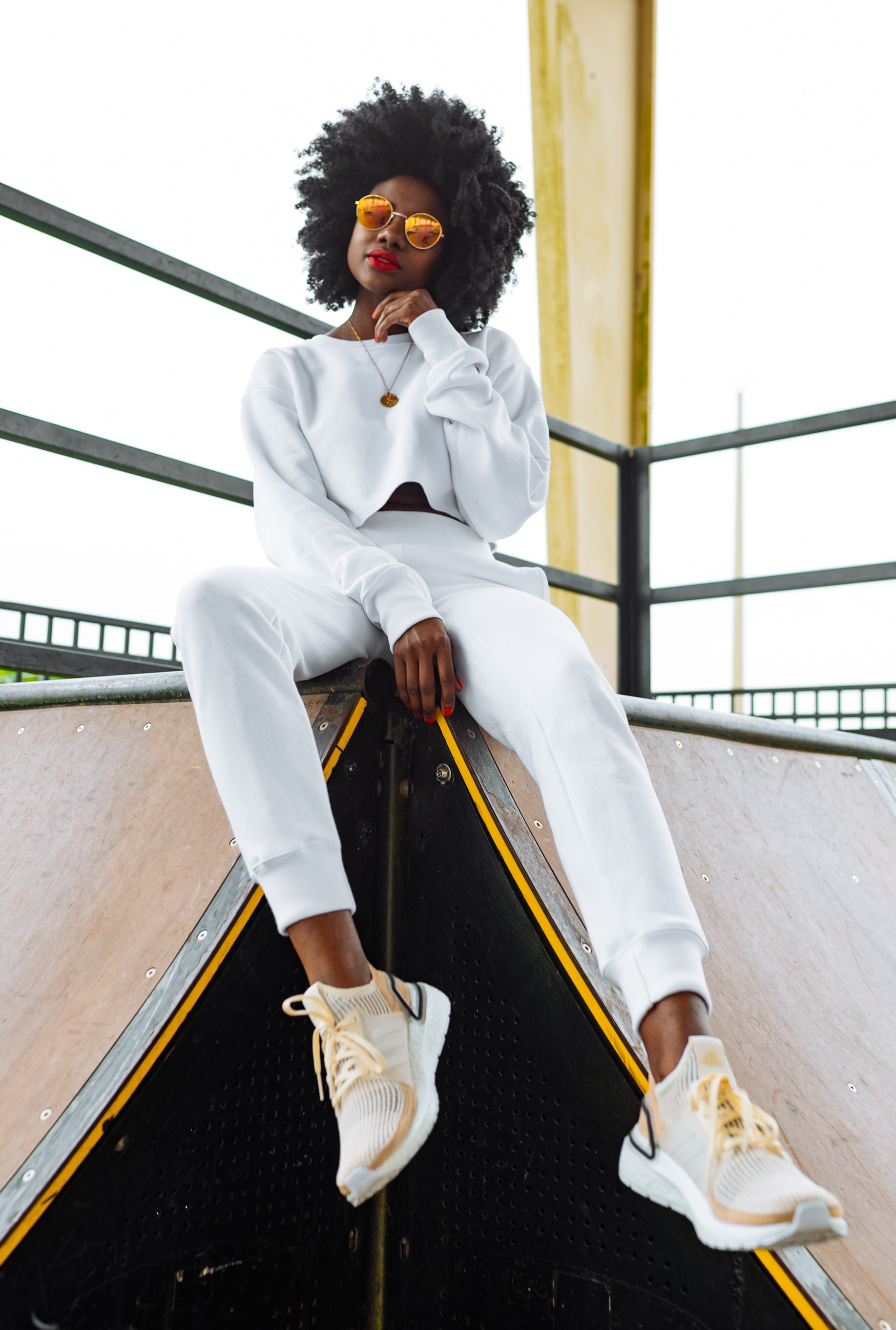 Adidas Ultraboost 19, afro, skater girl, black models, Houston blogger, 4b hair, 4c hair, Finish Line review