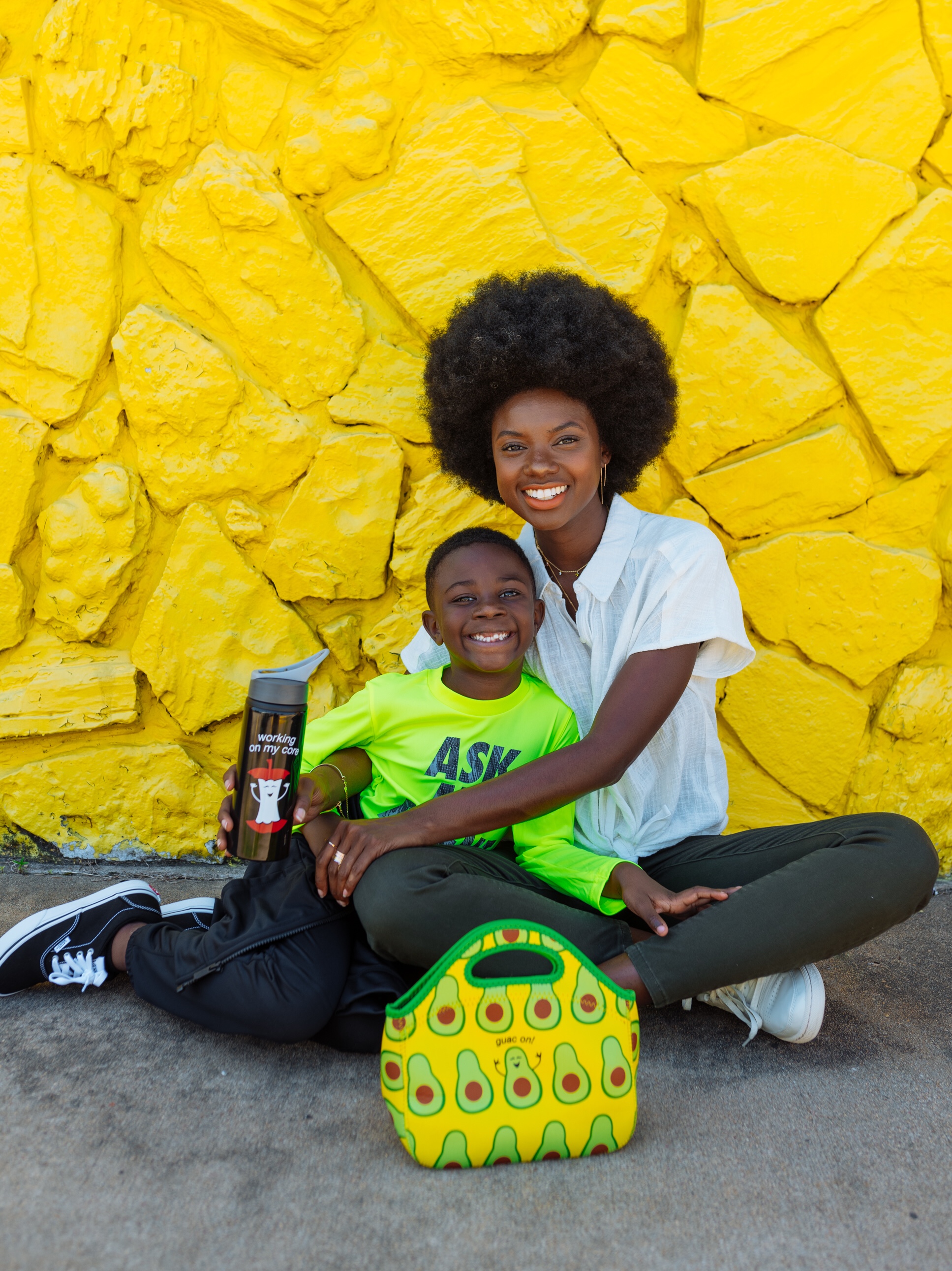natural hair family, back to school, mother and son photos, natural hair, long afro, family photo ideas, Authentically, Brandy Gueary, Color Bee, Houston Blogger, Texas Blogger, No Kid Hungry