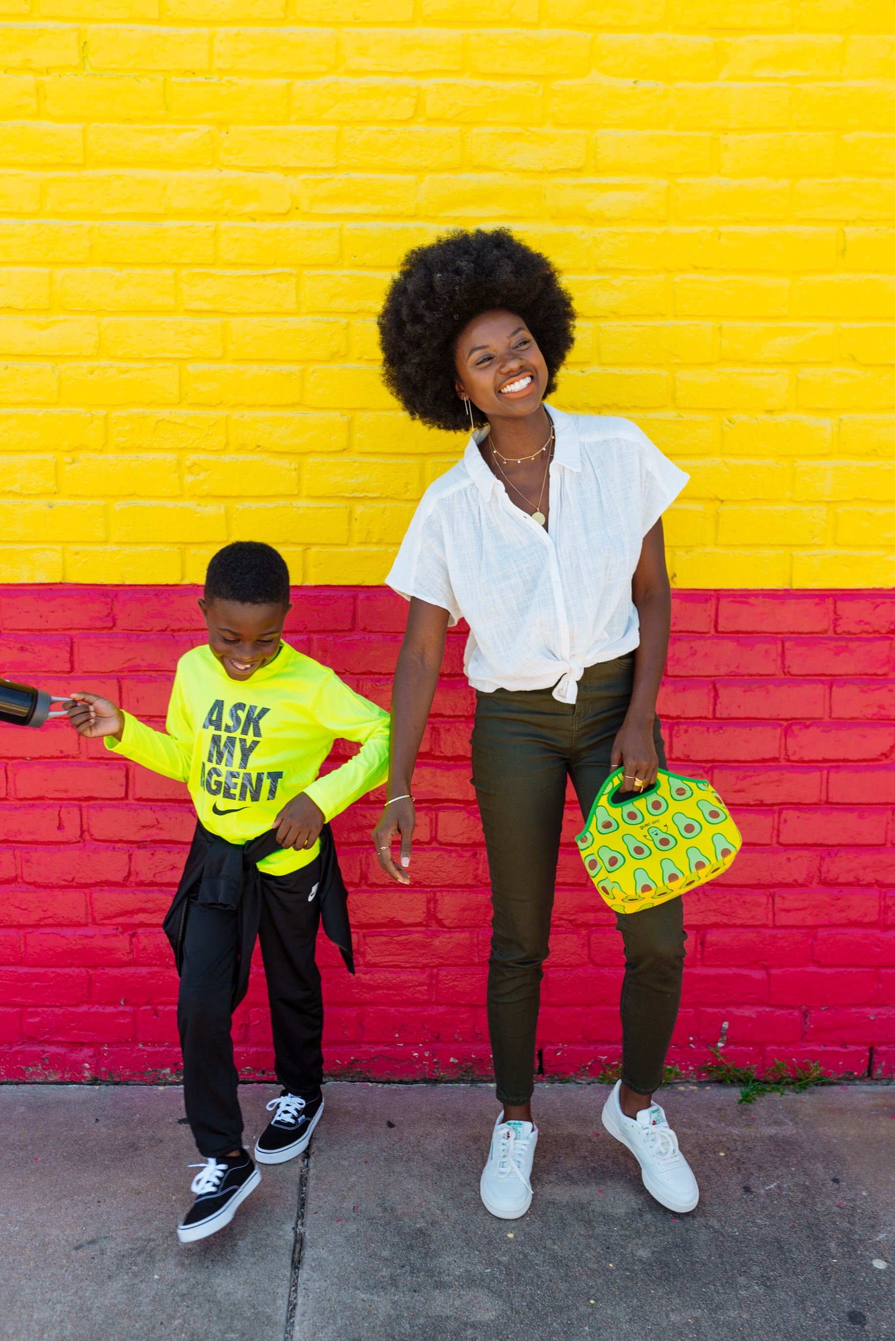 natural hair family, back to school, mother and son photos, natural hair, long afro, family photo ideas, Authentically, Brandy Gueary, Color Bee, Houston Blogger, Texas Blogger B
